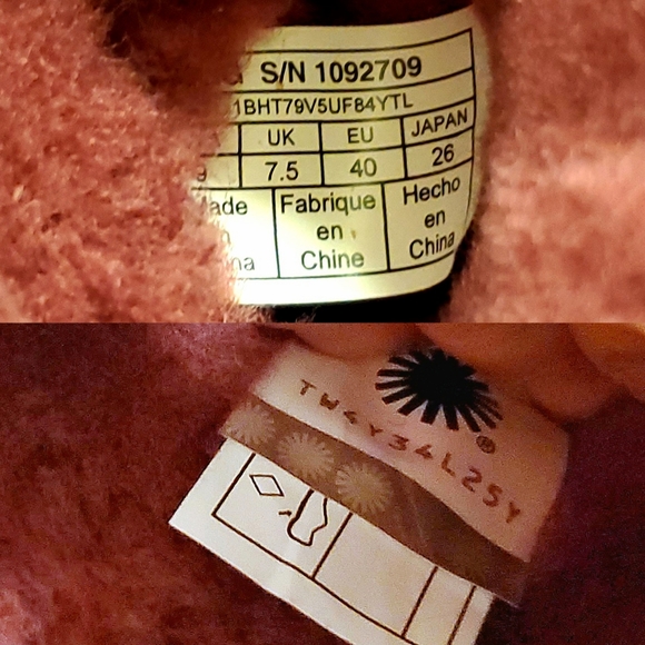 UGG Red Suede Leather Remora Classic Short Boots Crystals Buckle Sz 9 - Picture 12 of 12